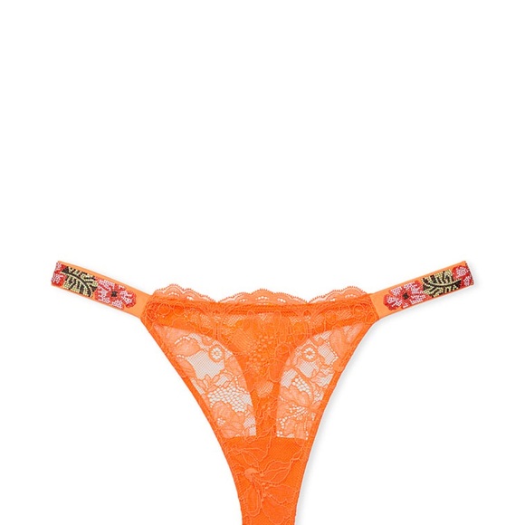 Victoria’s Secret Lace string Shine strap 🧡SUNNY ORANGE size XSMAll NWT - Picture 5 of 5